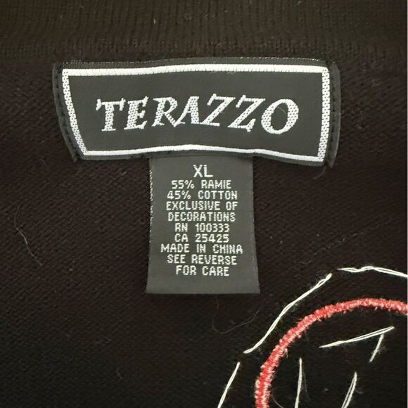 Terazzo Vintage Cardigan Sweater Balloons Bead XL - Picture 5 of 5